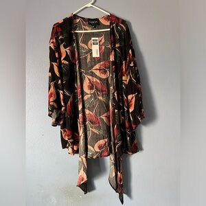Tanoa Leaf Patterned Kimono